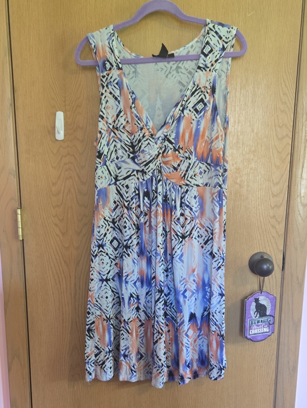 Style&Co Sleeveless V-Neck Print Dress